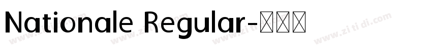 Nationale Regular字体转换